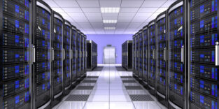 network workstation server room 3d illustration