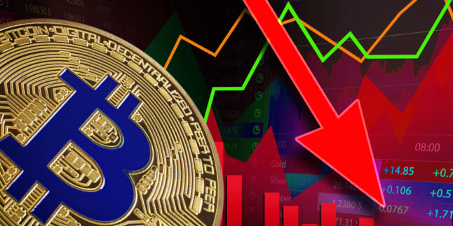 Bitcoin Crash Symbolbild