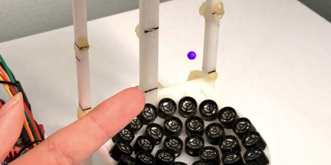 Zeitkristall schwebt auf Schall