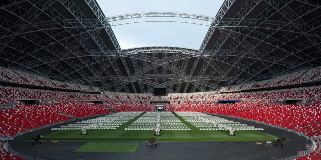 Innenraum des Nationalstadions in Singapur
