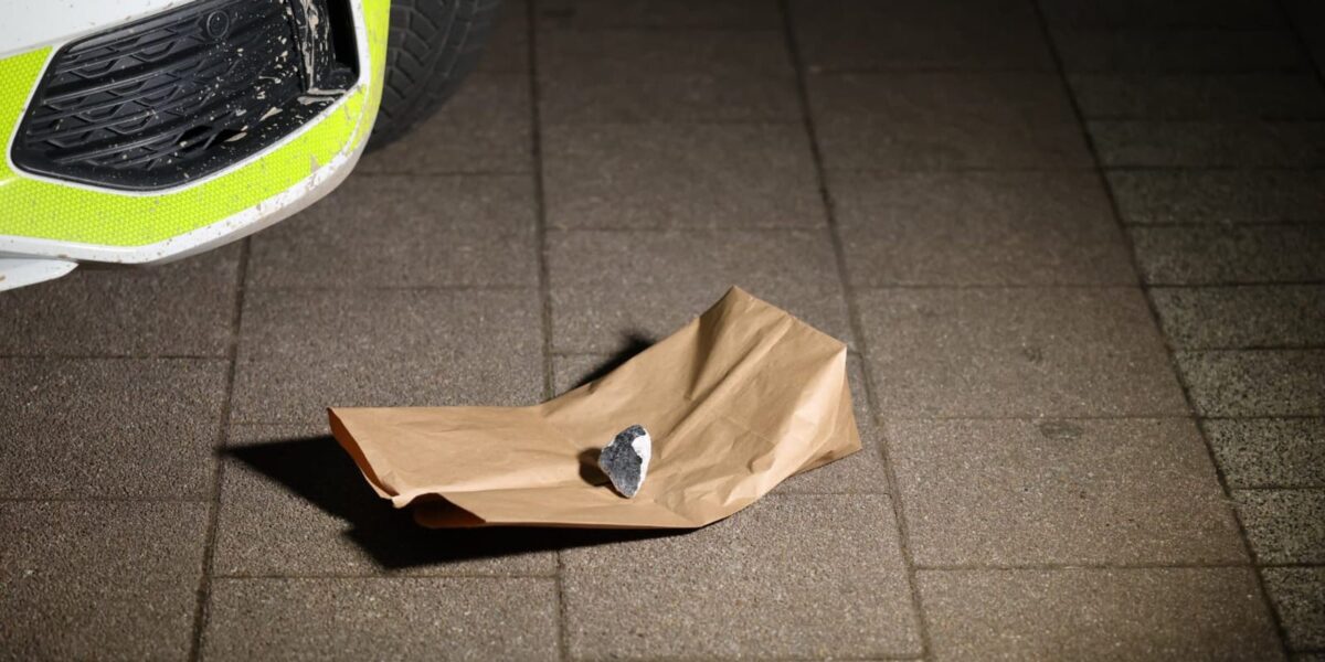 Meteorit nach dem Einschlag