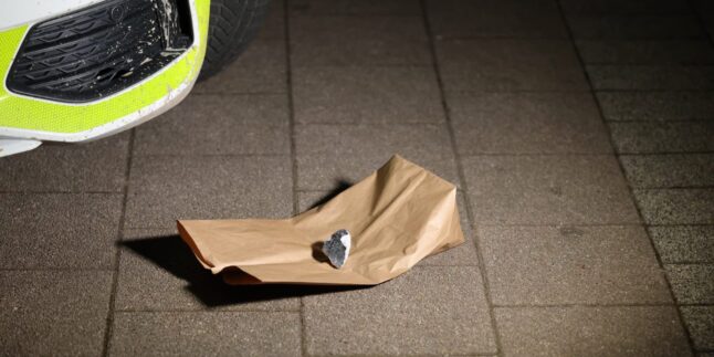 Meteorit nach dem Einschlag