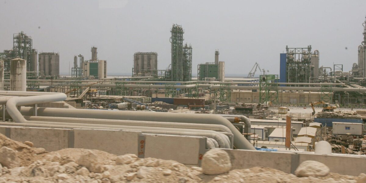 Das Gasfeld South Pars markiert