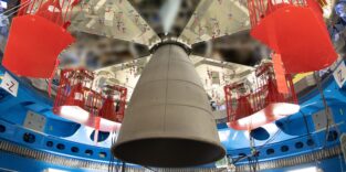 Ein Europea Service Module der Orion-Mondkapsel in der Fertigung bei Airbus in Bremen.
