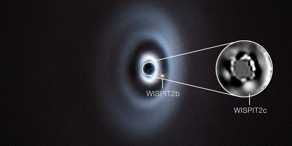 Zwei junge Planeten in einer Staubscheibe: WISPIT 2 zeigt, wie ein Planetensystem in seiner frühen Phase Form annimmt.
