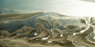 Das Wattenmeer in Schleswig-Holstein aus der Luft