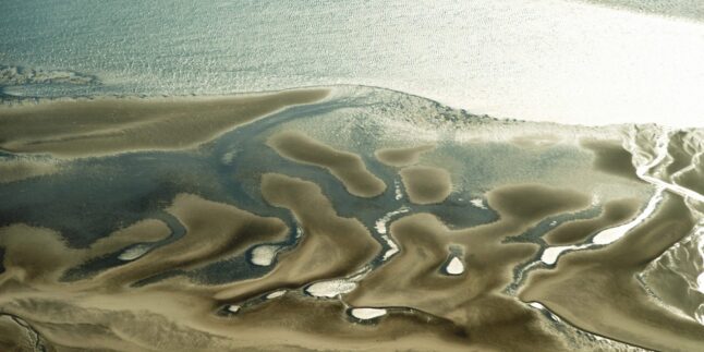 Das Wattenmeer in Schleswig-Holstein aus der Luft