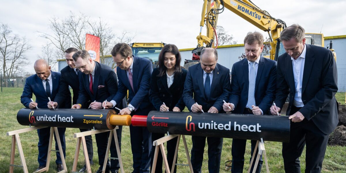 Viel Politprominenz beim Spatenstich im Rahmen des Projekts «United Heat» in der Kläranlage Görlitz