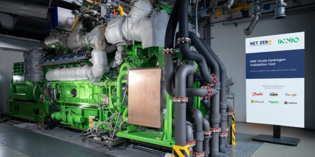 Gasmotor im Prüfstand