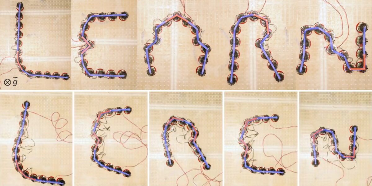 Metamaterial formt die Wörter LEARN und LEREN