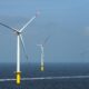 Fünf der 30 Windräder des Windparks Riffgat