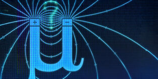 Künstlerische Darstellung des Rätsels um das magnetische Moment des Myons