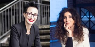 Prof. Miriam Unterlass (li) und Prof. Sabrina Maniscalco