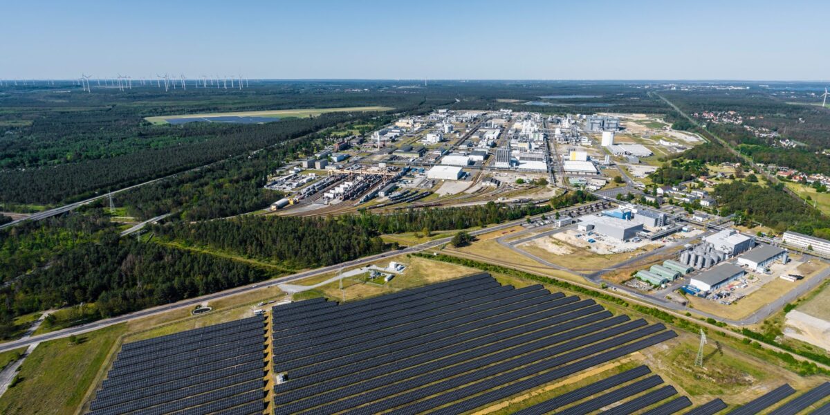 Der BASF-Industriepark Lausitz in Schwarzheide