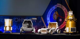 Modelle künftiger Mondtechnik der Nasa