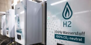 Wasserstoff-Heizgeräte laufen auf einem Prüfstand