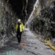 Geologe Tuomas Pere in einem Einlagerungstunnel des Endlagers Onkalo