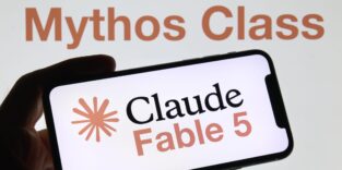 Smartphone mit Anthropic Logo