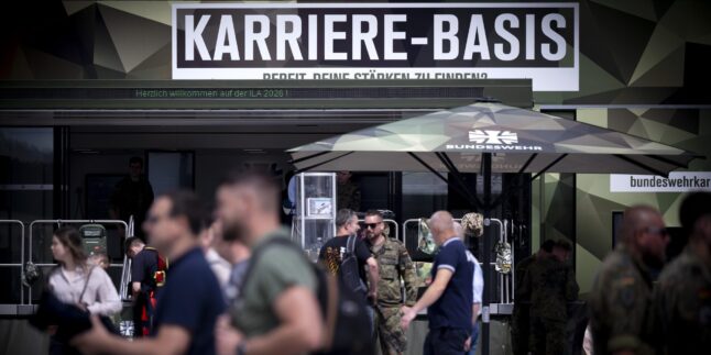 Stand Bundeswehr bei einer Messe