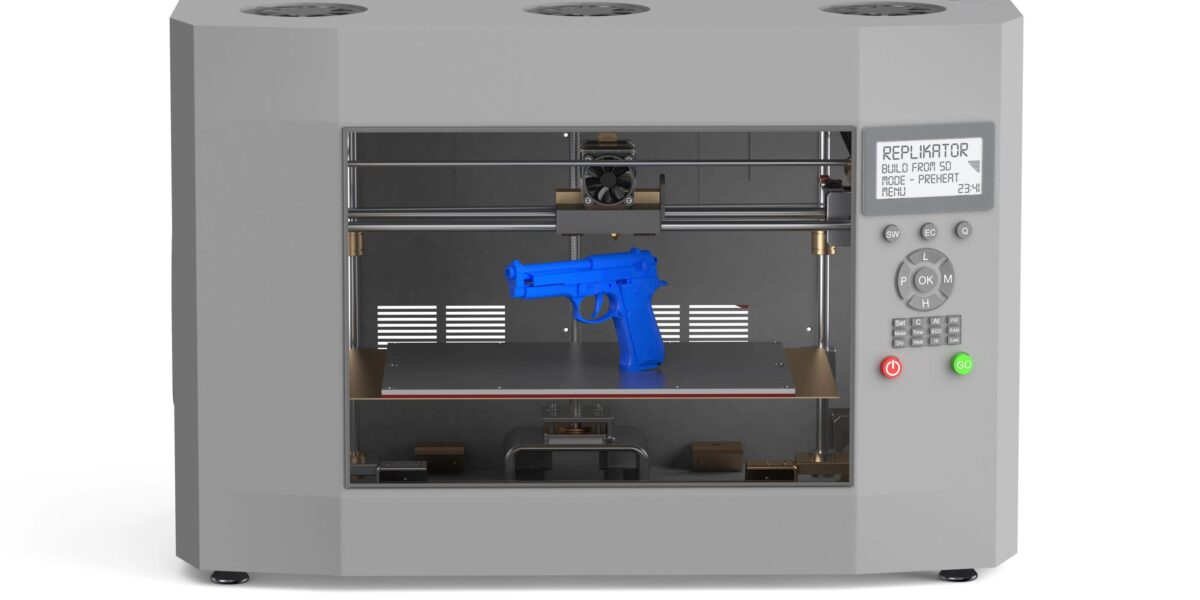 Modell einer Waffe aus dem 3D-Drucker