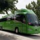 Grüner Bus auf Straße
