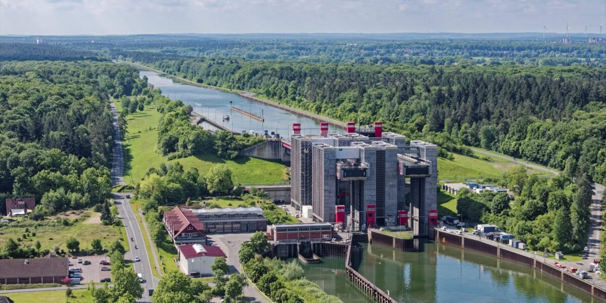Blick auf das Schiffshebewerk Lüneburg