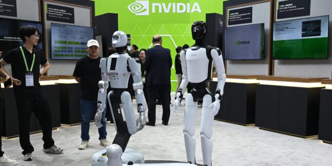 Roboter auf einem Nvidia-Messestand in China