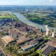 Luftaufnahme des Geländes der ehemaligen Hüttenwerke Krupp Mannesmann