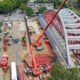 Baustelle für die neue Sternbrücke in Hamburg.