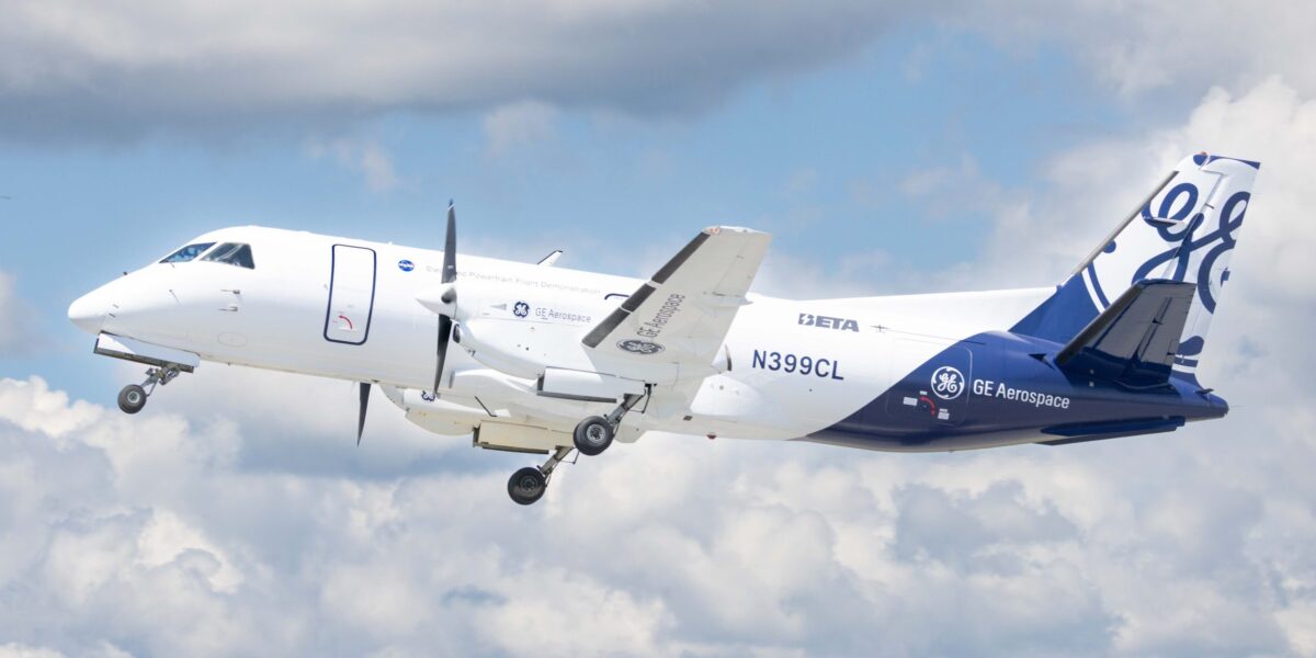 Testflugzeug von GE. Die Nasa hat damit ein hybridelektrisches Antriebssystem in Reiseflughöhe erprobt.