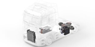 Skizze eines E-LKW mit Range Extender