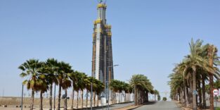 Die Baustelle des Jeddah Tower im April 2025