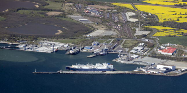 Der Industriehafen Mukran auf Rügen