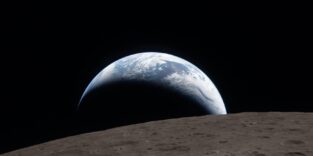 Die Erde von Artemis II fotografiert
