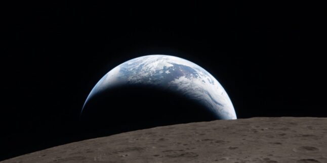 Die Erde von Artemis II fotografiert