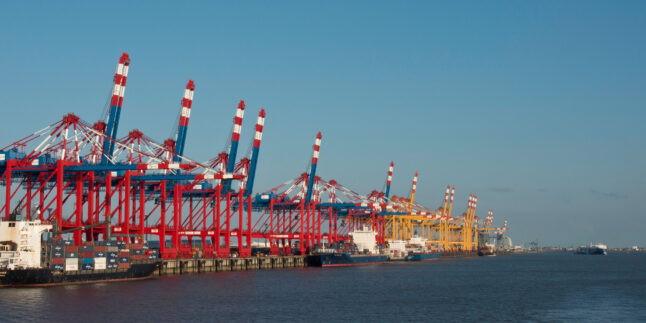 Containerterminal in Bremerhaven