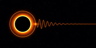Wird ein Schwarzes Loch gestört, sendet es Gravitationswellen aus, die mit der Zeit abklingen