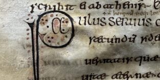 Detail einer mittelalterlichen Pergamenthandschrift