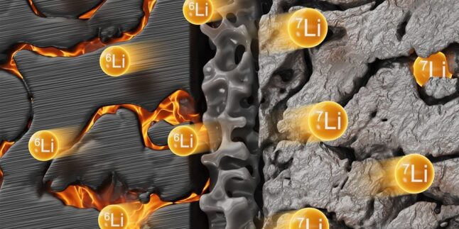Verteilung der Lithium-Isotope 6 und 7