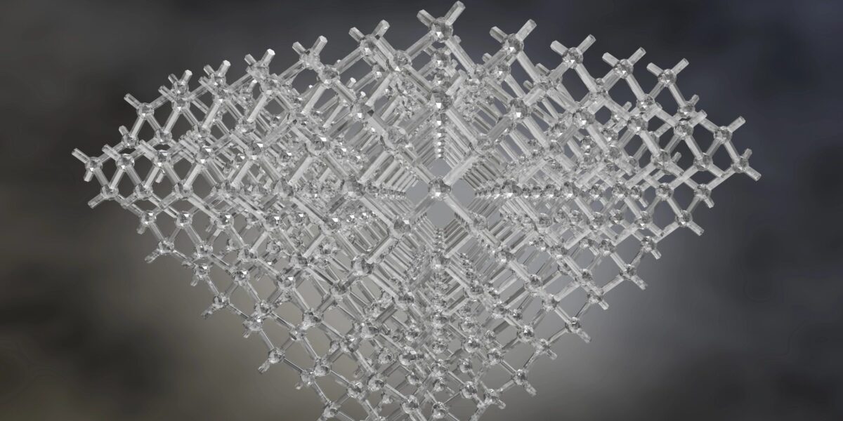 3D-Modell eines Diamantgitters