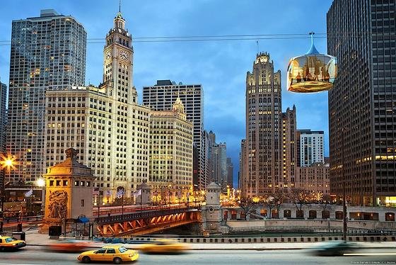 Sightseeing aus der Vogelperspektive per Seilbahn in Chicago