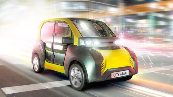 Dank Wechselakkus kann dieses eTaxi rund um die Uhr fahren