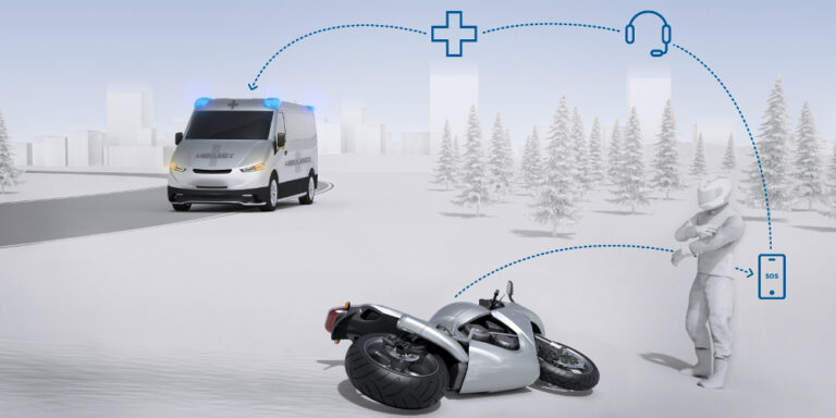 Smartphone ruft bei einem Motorradunfall den Notarzt