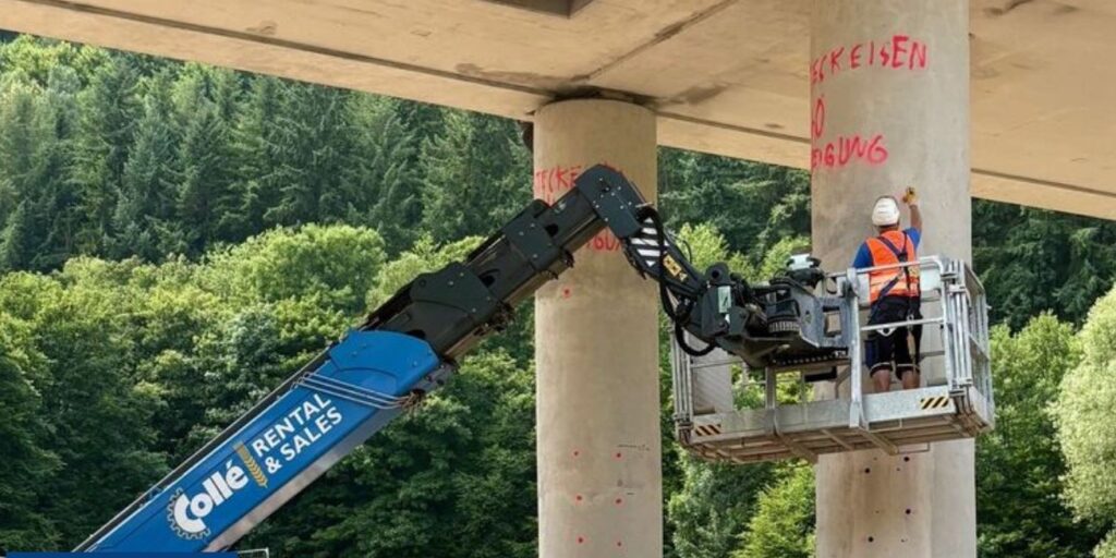 Brückensprengung bei Zell im Odenwald