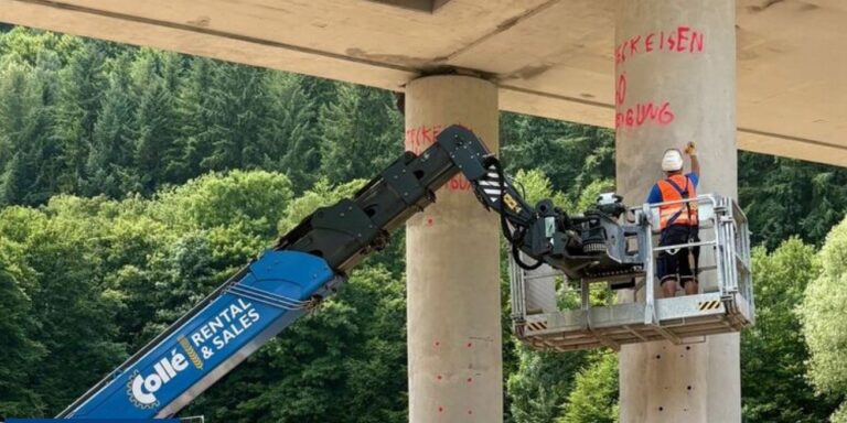 Brückensprengung bei Zell im Odenwald
