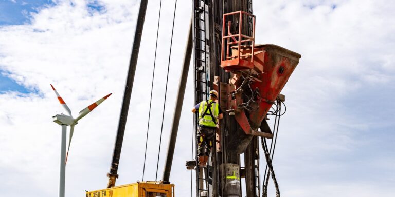 Ein Fundament für den Windpark Bosau