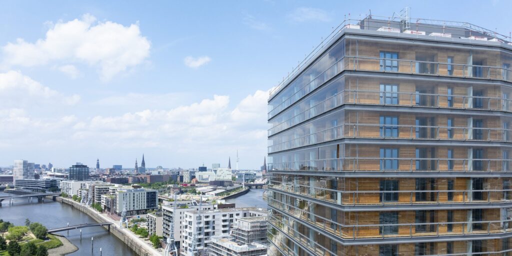 Holzhochhaus roots in der Hamburger Hafencity © Foto: GARBE Urb