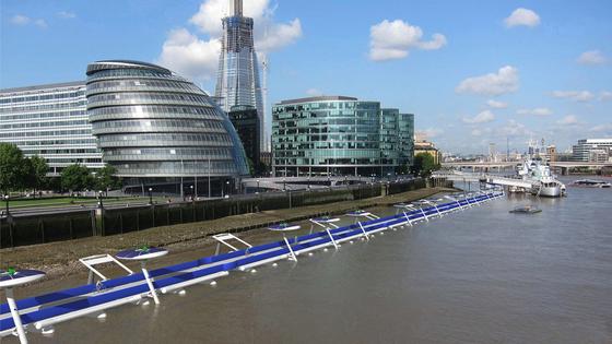 Architekten planen schwimmende Fahrrad-Schnellstraße auf der Themse