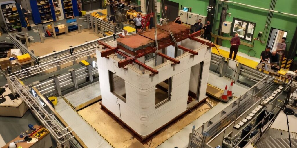 3D-gedrucktes Betonhaus im Erdbebentest