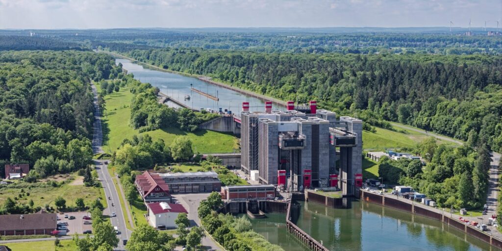 Blick auf das Schiffshebewerk Lüneburg